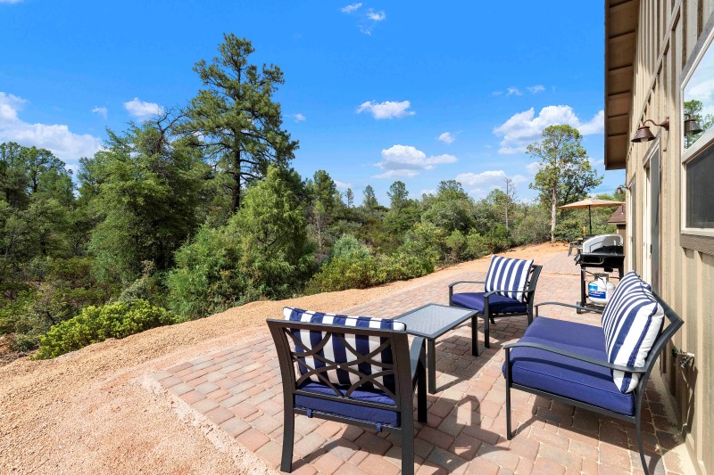 2016 back patio opening to forest